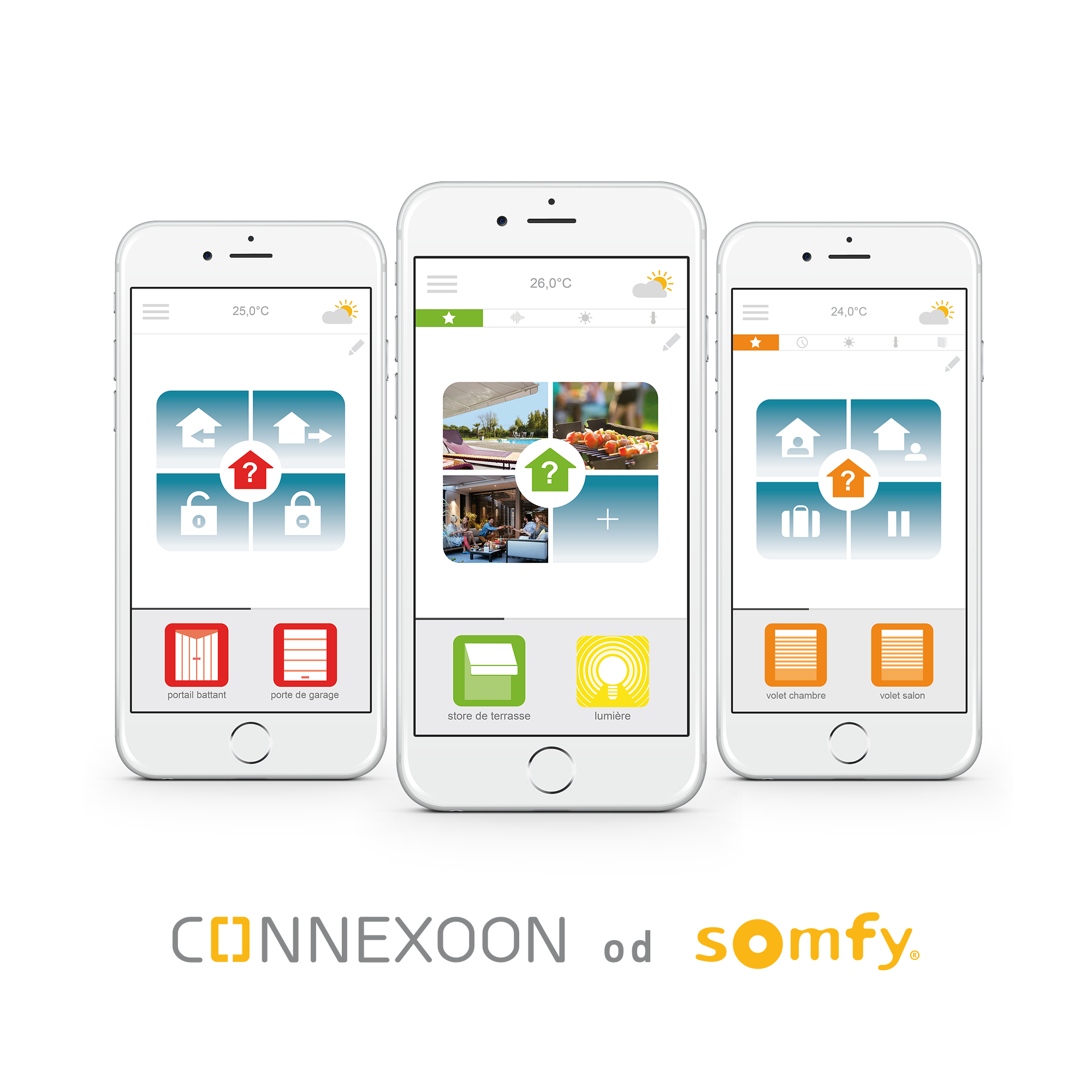 Aplikace pro ovládání chytré domácnosti Somfy Connexoon.