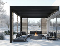 Hliníkové pergoly, lamelové zástěny a clony