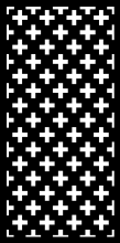 designový plech, laserem vypálený vzor 1376