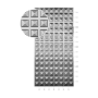 3D plech, lisovaný vzor ČTVEREC 95 x 95 mm
