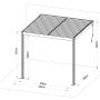 bioklimatická hliníková pergola Trenton Premium, antracit
