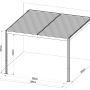 bioklimatická hliníková pergola Trenton Premium, antracit