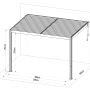 bioklimatická hliníková pergola Trenton Premium, antracit