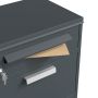 box na balíky s poštovní schránkou, antracit