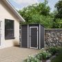 domek Essential 6 x 4 tmavě šedý / bílý, s podlahou