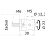 držák tyče ø 12 mm EB2-0212, nerez AISI 316