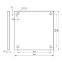 hliníková patka 200 x 200 x 10 mm, bez povrchové úpravy