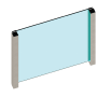 hliníkový profil - spodní lišta skla, boční kotvení