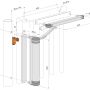 hydraulický zavírač LOCINOX® LION pro křídlové branky