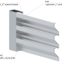 lamela Z-profil 23 x 40 x 20 x 1,5 mm vyztužená, zinkovaný plech