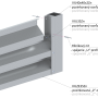 lamela Z-profil 23 x 40 x 20 x 1,5 mm vyztužená, zinkovaný plech