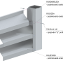 lamela Z-profil 23 x 60 x 25 x 1,5 mm vyztužená, zinkovaný plech