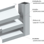 lamela Z-profil 23 x 75 x 30 x 1,5 mm vyztužená, zinkovaný plech