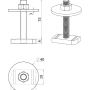 montážní materiál k nosníku, sestava M12x60 mm