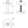 montážní materiál k nosníku, sestava M8x50 mm