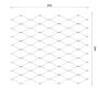 nerezová lanková síť, oko 60 x 104 mm, tl. 2 mm, AISI316