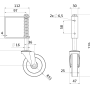 opěrné kolečko pro křídlovou bránu W490