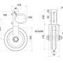 opěrné kolečko pro křídlovou bránu W492