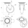 otočné kolečko s montážní deskou