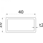 profil obdélníkový EB1-JK40x20, broušená nerez