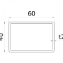 profil obdélníkový EB1-JK60x40, broušená nerez