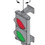 semafor 2-komorový červená/zelená LED