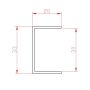 U-profil 20 x 33 x 20 x 1,5 mm zinkovaný plech